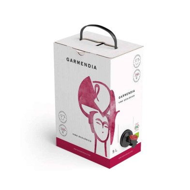 Bag in box of 5 liters of organic red oak wine 2019