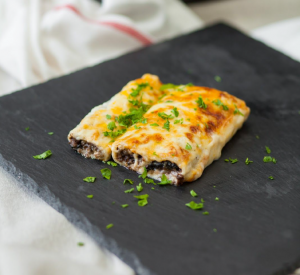 Canelones rellenos de morcilla de Santa Rosalía Wagyu